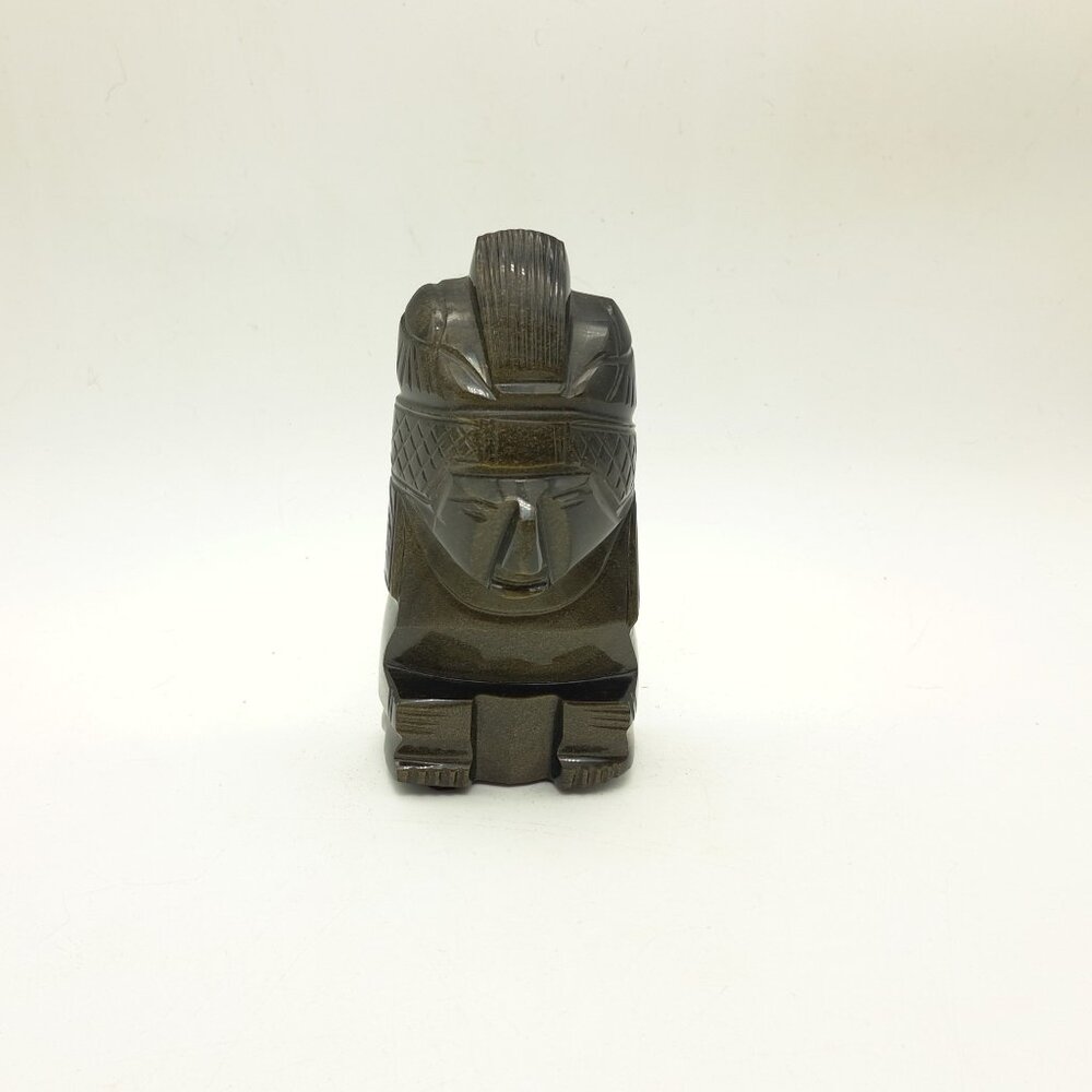Vintage Stone Mayan Statue